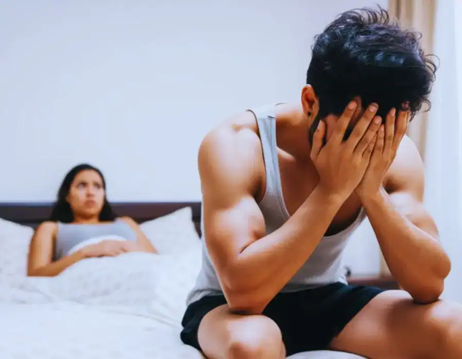 Image of upset man in need of erectile dysfunction treatment Leeds